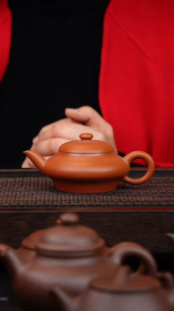 【闪购商品】紫砂茶壶微瑕小煤窑生砂生料朱泥扁灯