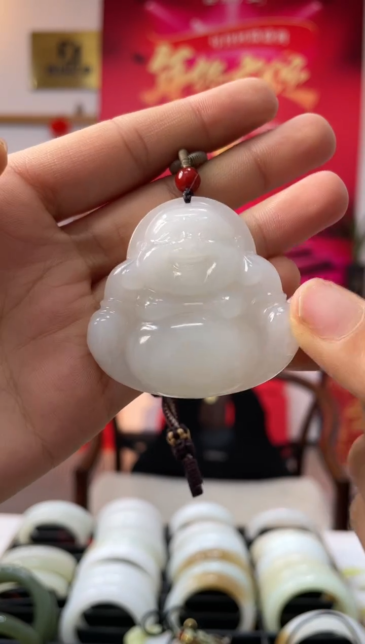 【闪购商品】和田玉颈饰未镶嵌白玉佛公卡47发一件