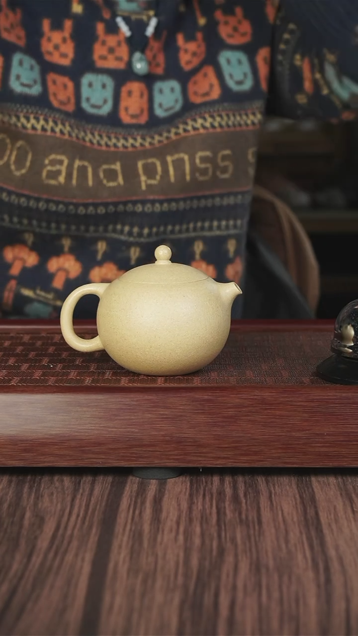 【闪购商品】紫砂茶壶xj 本绿 掌上明珠