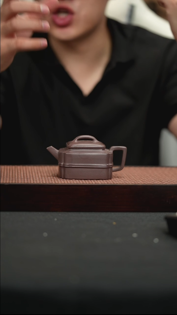 茶壶紫砂天青四方抽角