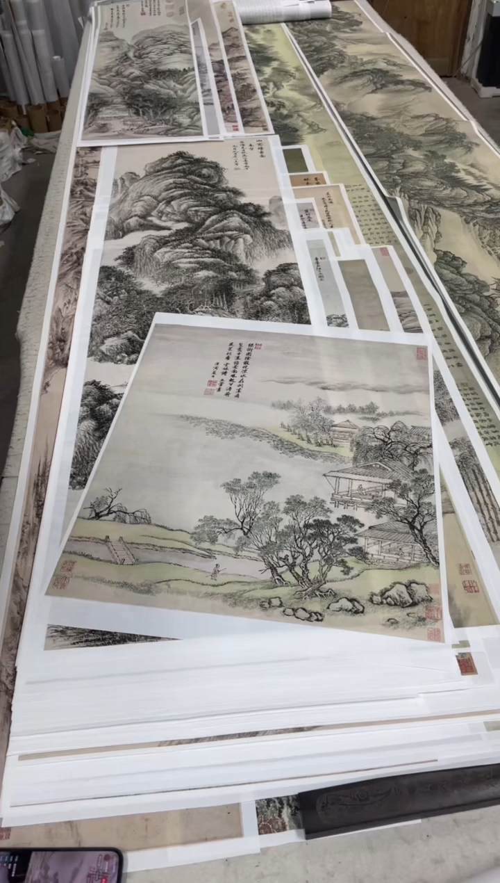 王翚 水阁延凉  微喷复刻