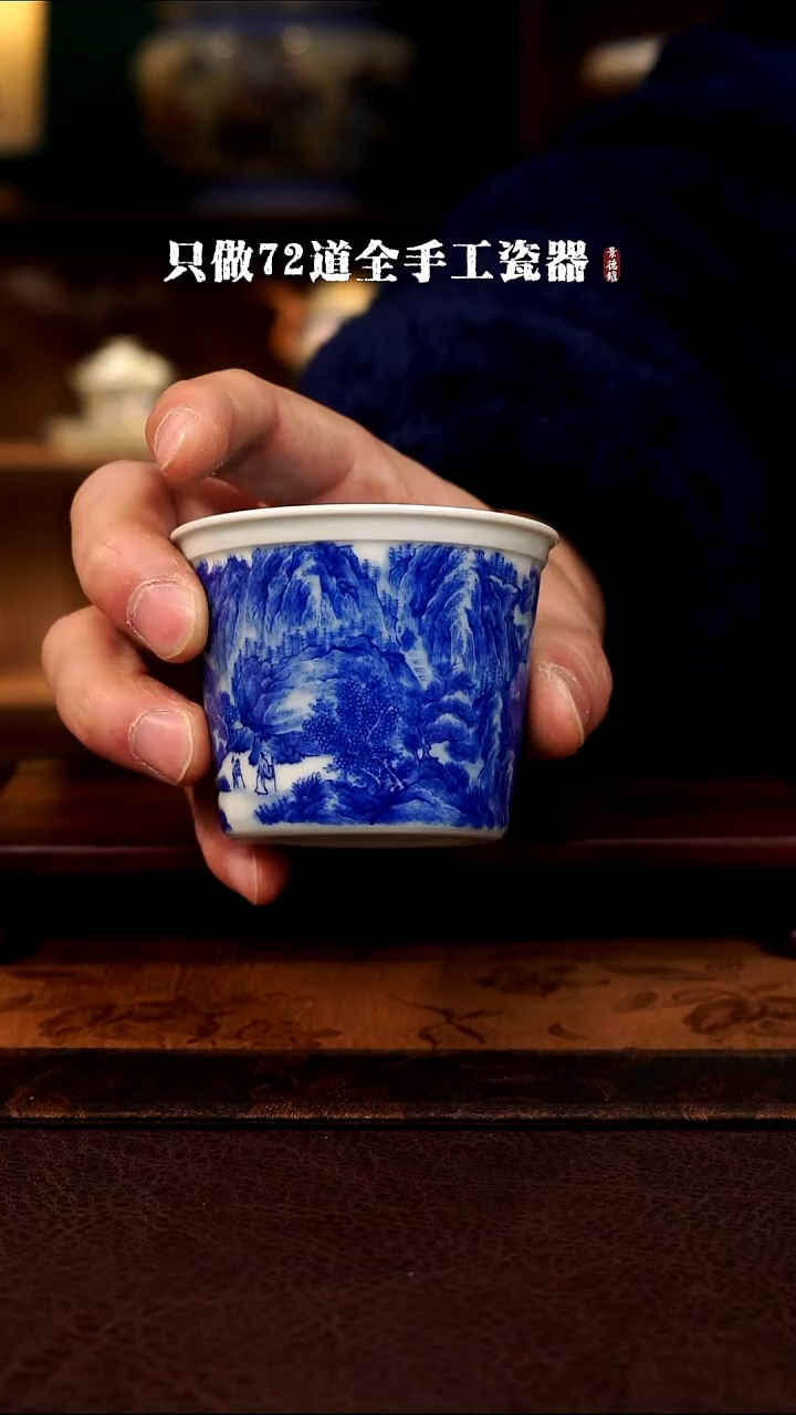 摆件陶李*泽景德镇现代手工手绘陶瓷；1580