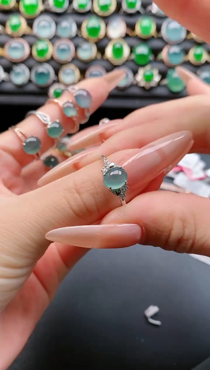 【闪购商品】翡翠戒指银S925镶嵌11111111