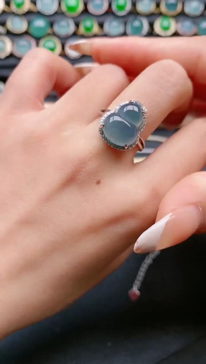 【闪购商品】翡翠戒指银S925镶嵌1111111