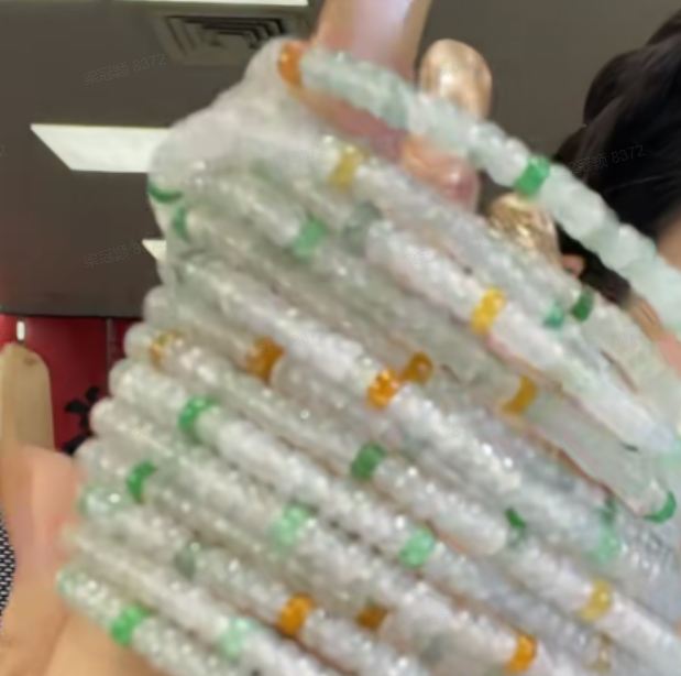 刘思懿清货专场天然翡翠小米珠手串@多样性发一@A33529