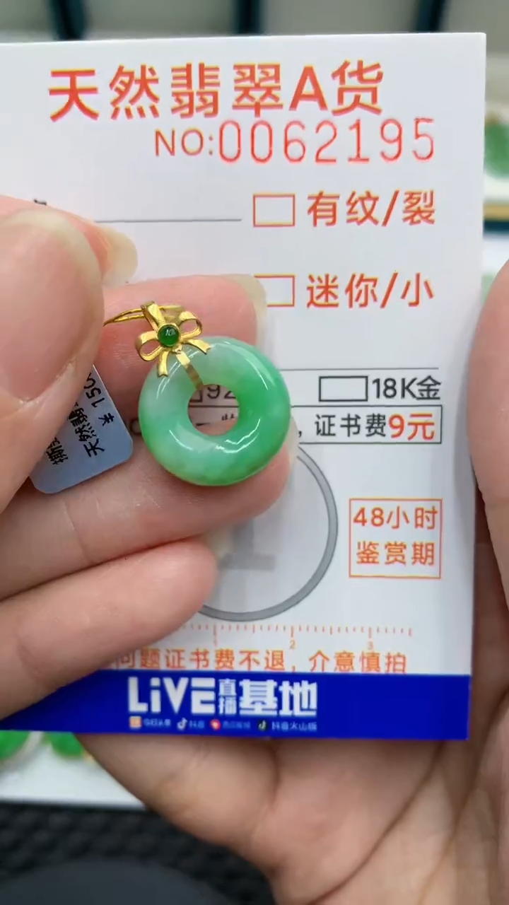 【闪购商品】翡翠颈饰18K金镶嵌            8