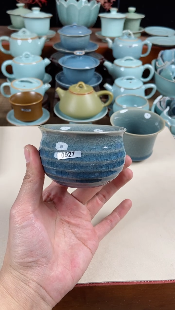 【闪购商品】其他927号微瑕仿北宋天蓝原泥胎煤柴混烧