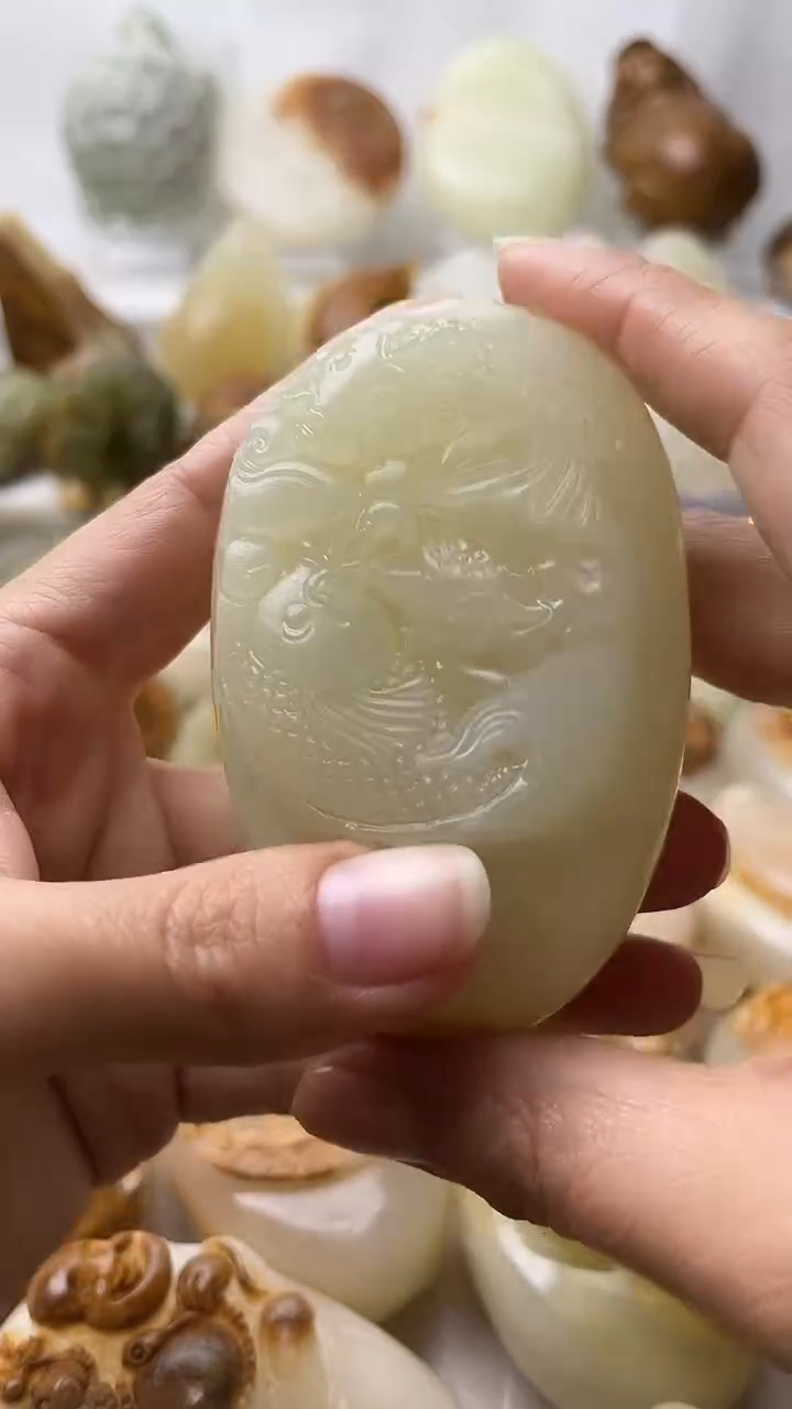 石材古青石棉纹正常不退换锦鲤鱼