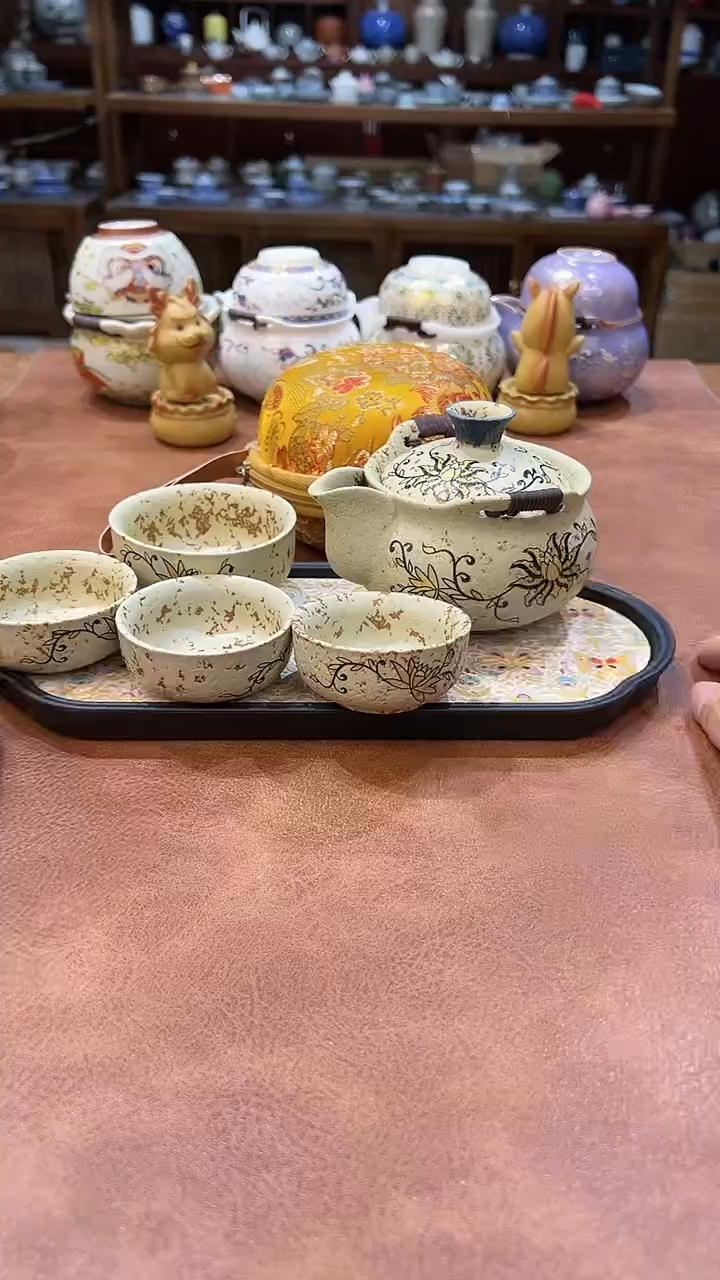 真的很便宜会开片的旅行茶具