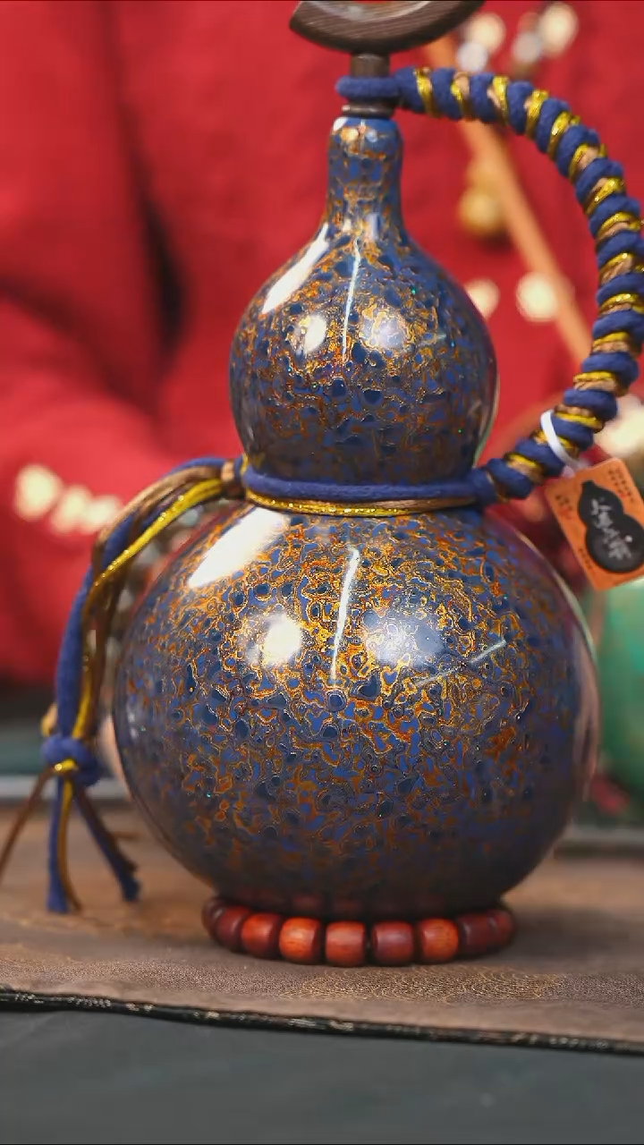 【闪购商品】WJ260漆艺酒葫芦不包手串及旋转底座