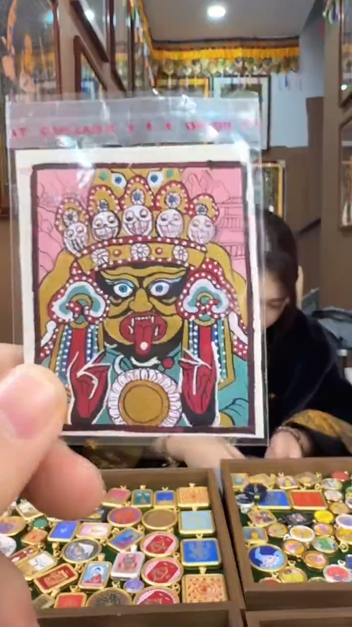 吊坠扎基拉姆-热贡纯手绘唐卡