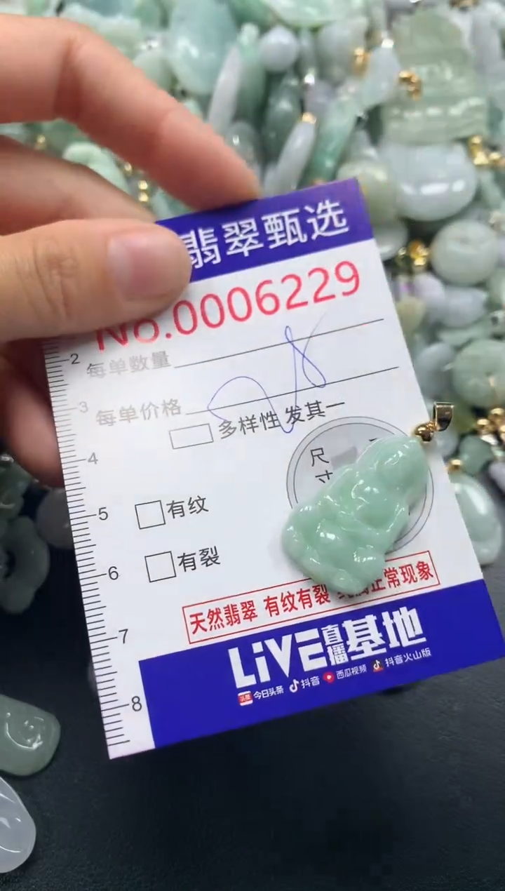 吊坠(不含链)未镶嵌翡翠6229