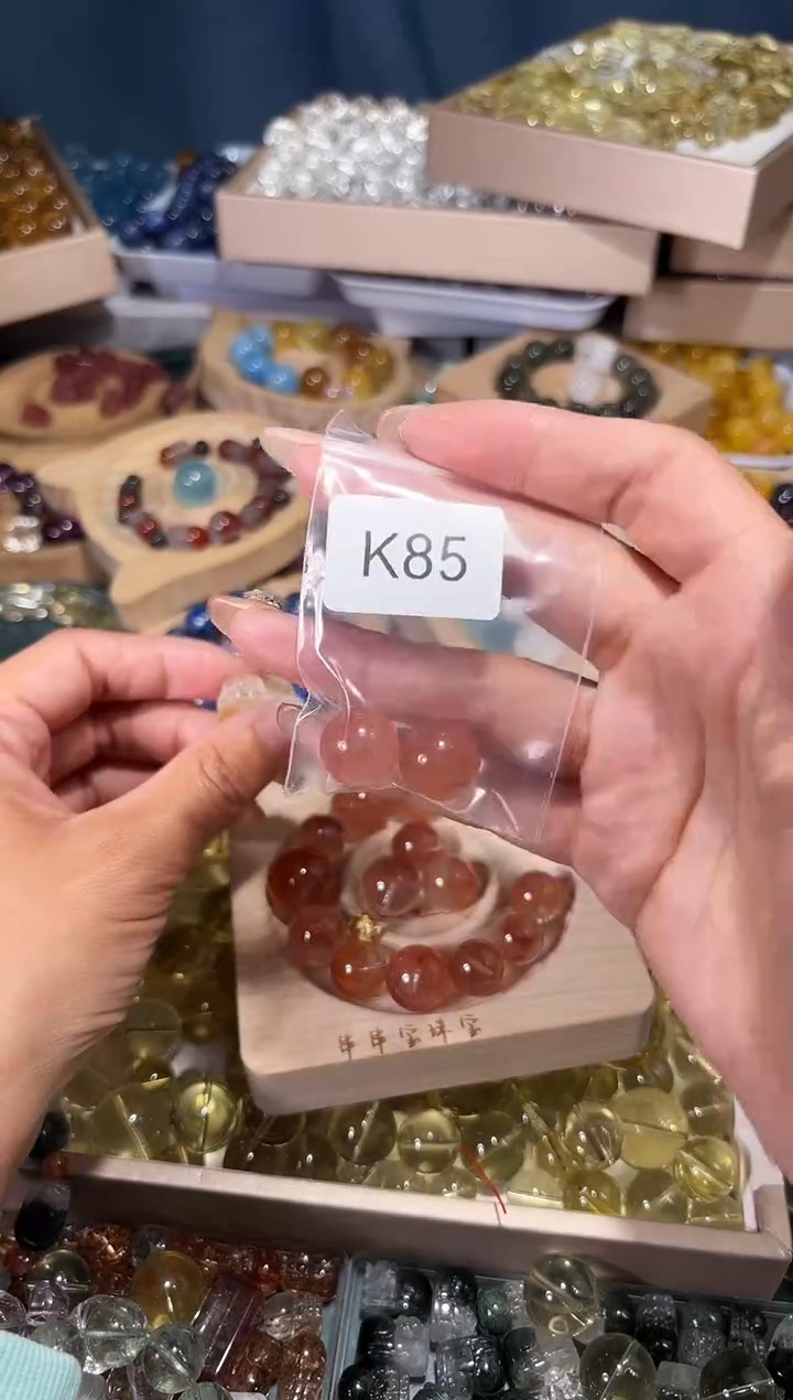 未镶嵌手串水晶糖****yK85兔毛单珠卡14两颗拍2