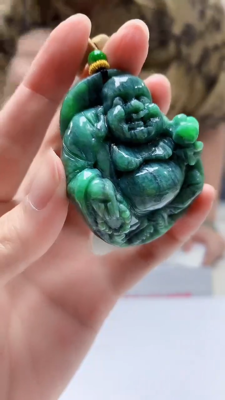 【闪购商品】定制翡翠未镶嵌4688zm-毛货挂件佛公216
