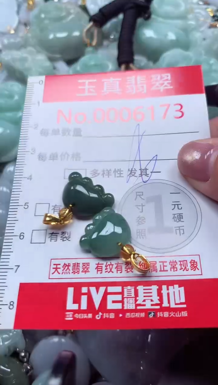 吊坠(不含链)未镶嵌翡翠6174