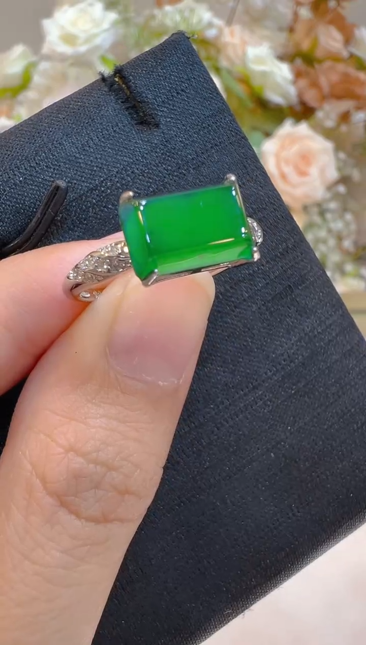 翡翠戒指银S925镶嵌多样性团购发一件