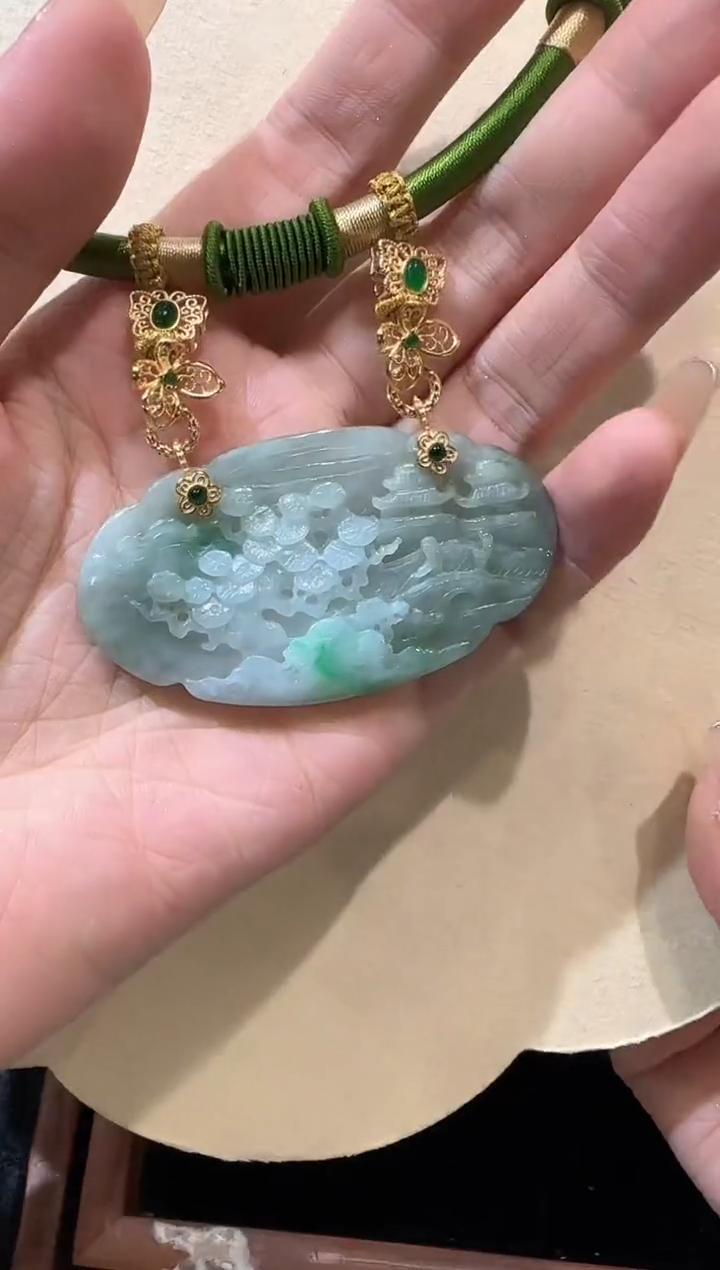【闪购商品】翡翠颈饰未镶嵌国风