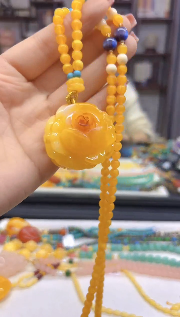 【闪购商品】蜜蜡毛衣链未镶嵌M527