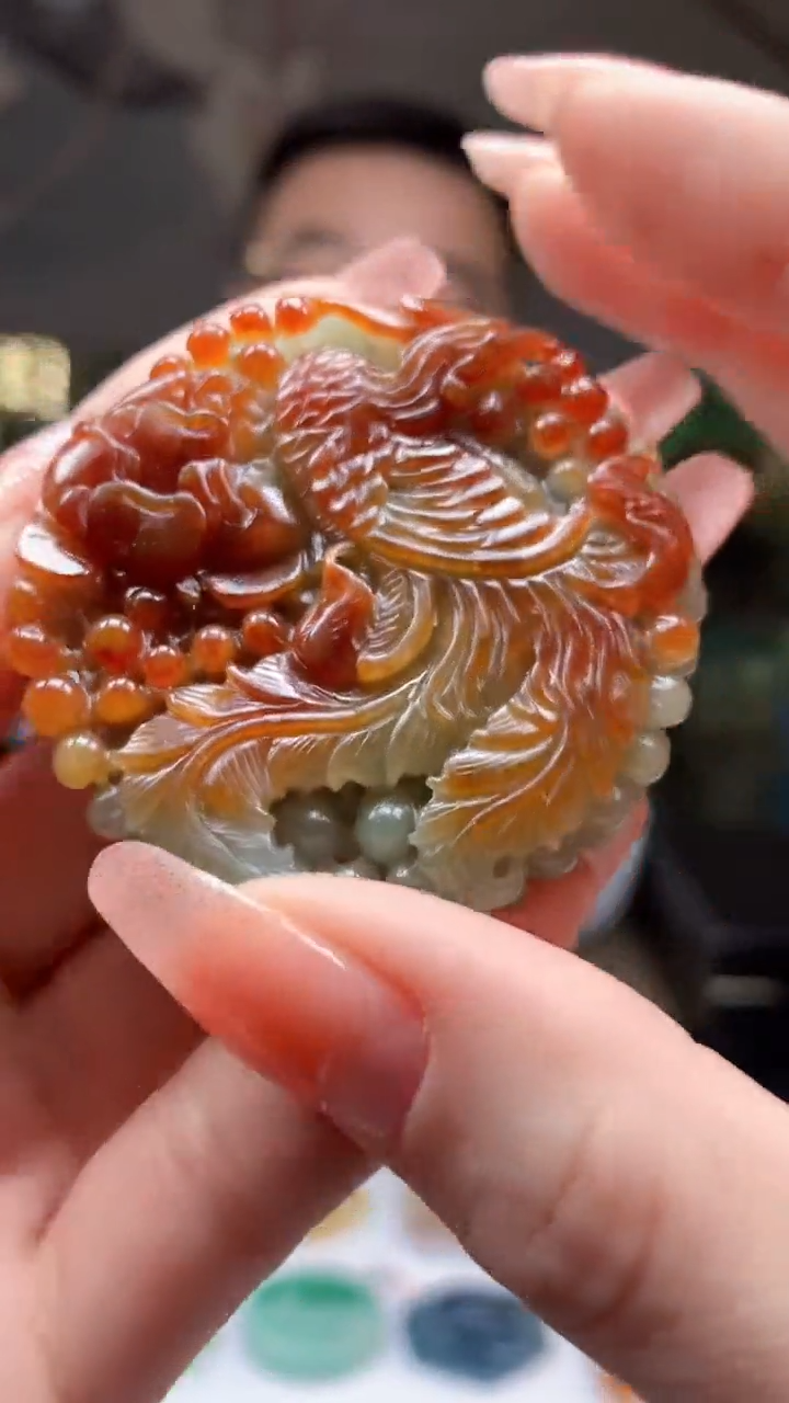 【闪购商品】定制翡翠未镶嵌1044ry-毛货挂件17