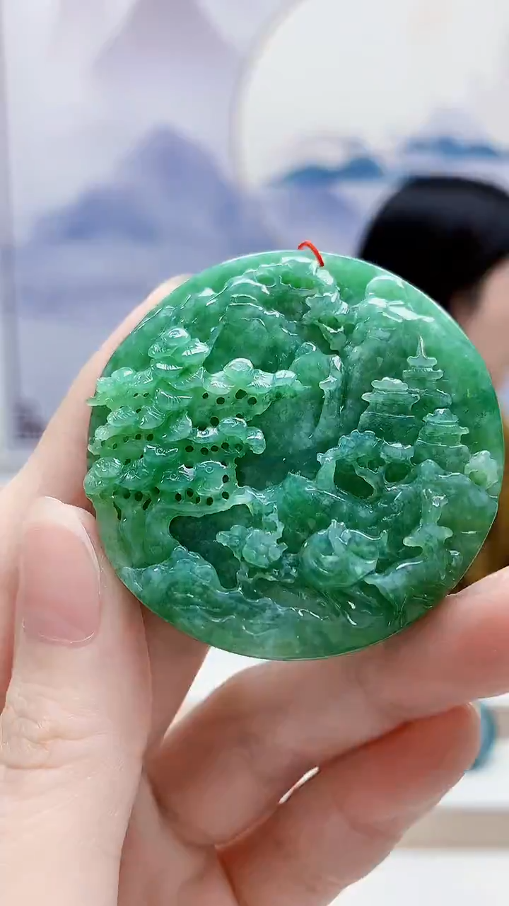 未镶嵌定制翡翠4852ry-毛货挂件7