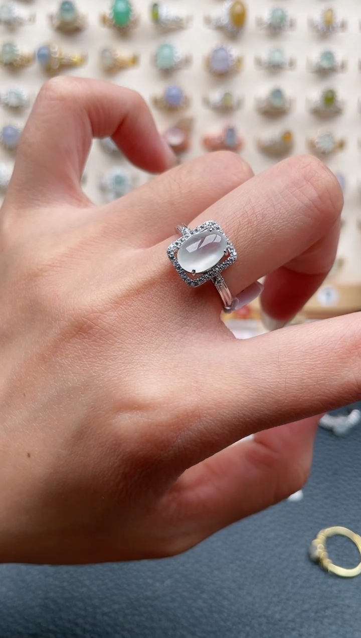 【闪购商品】翡翠戒指银S925镶嵌1111