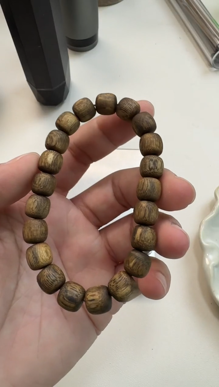【闪购商品】沉香手串99沉海南奇楠鼓珠单圈老料