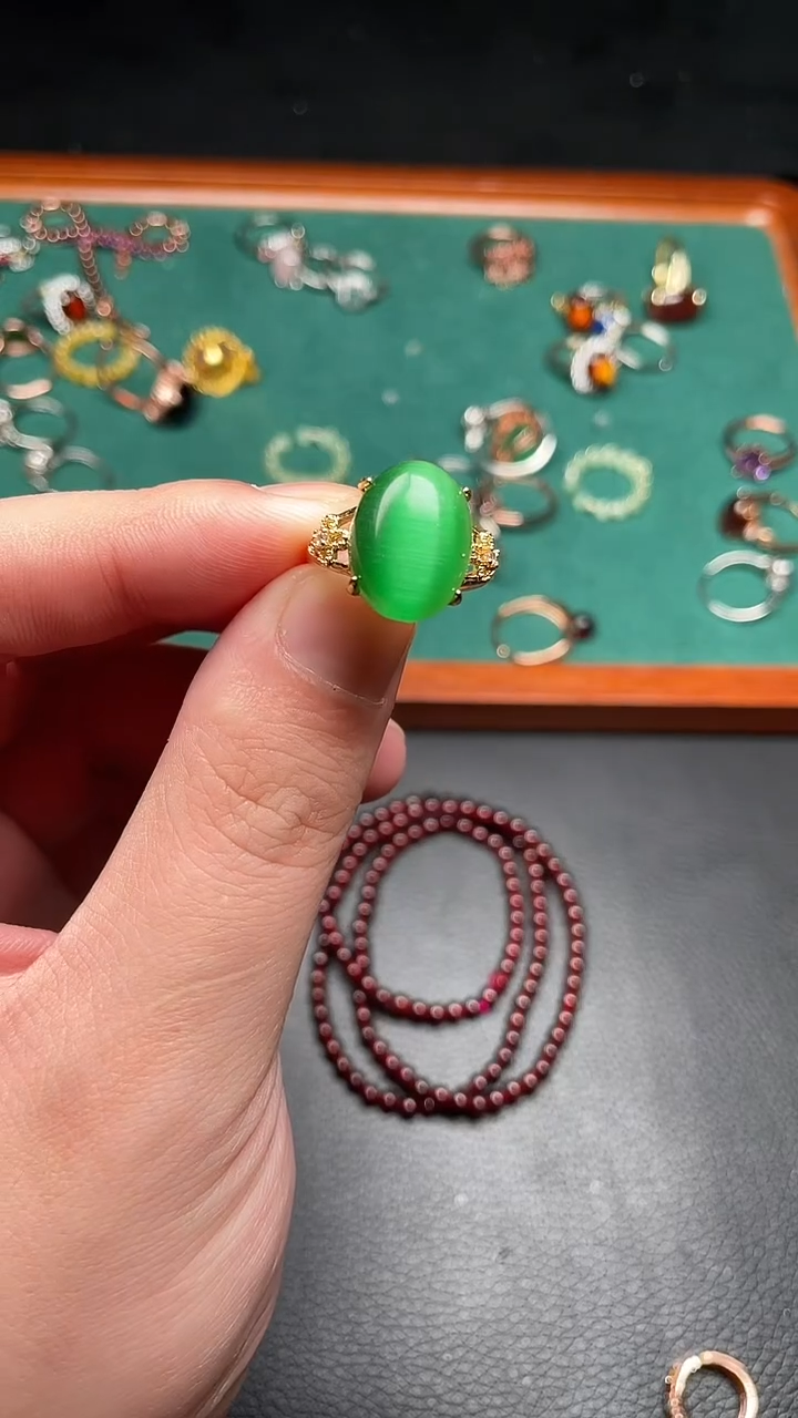 未镶嵌戒指水晶多样性发货拍一发一