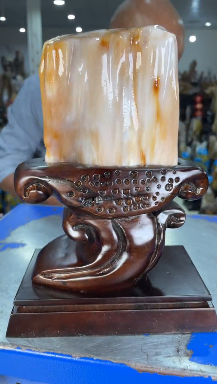 【闪购商品】硅化玉摆件未镶嵌8