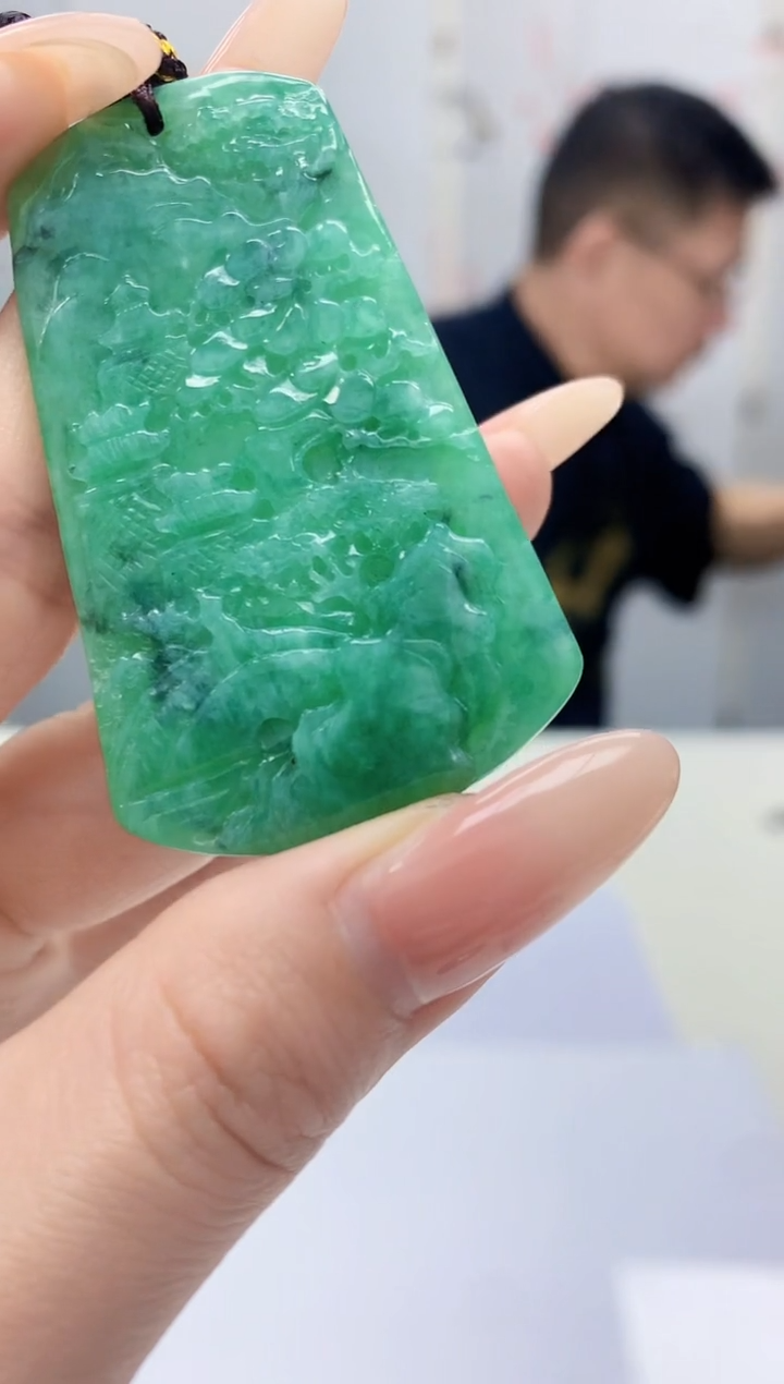 【闪购商品】定制翡翠未镶嵌5152jj-毛货挂件15