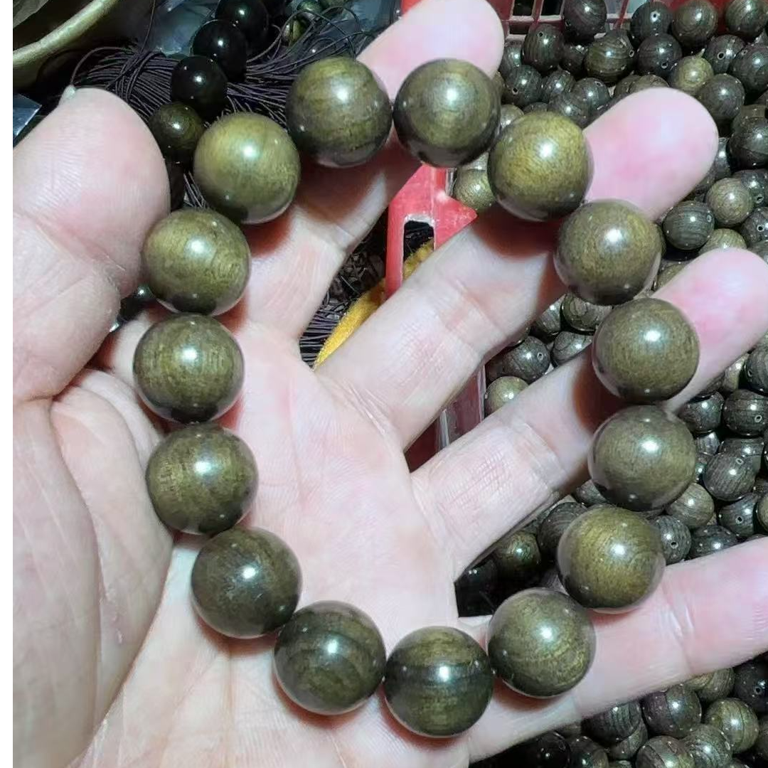 1.5mm手串男款盘玩金丝楠木阴沉料