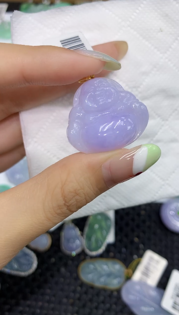 翡翠18K金镶嵌颈饰111111111111