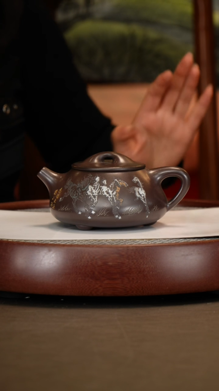 【闪购商品】紫砂茶壶【王志刚】紫泥景舟石瓢  420CC