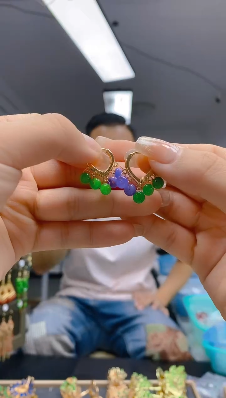 【闪购商品】翡翠耳饰合金352翡翠耳包