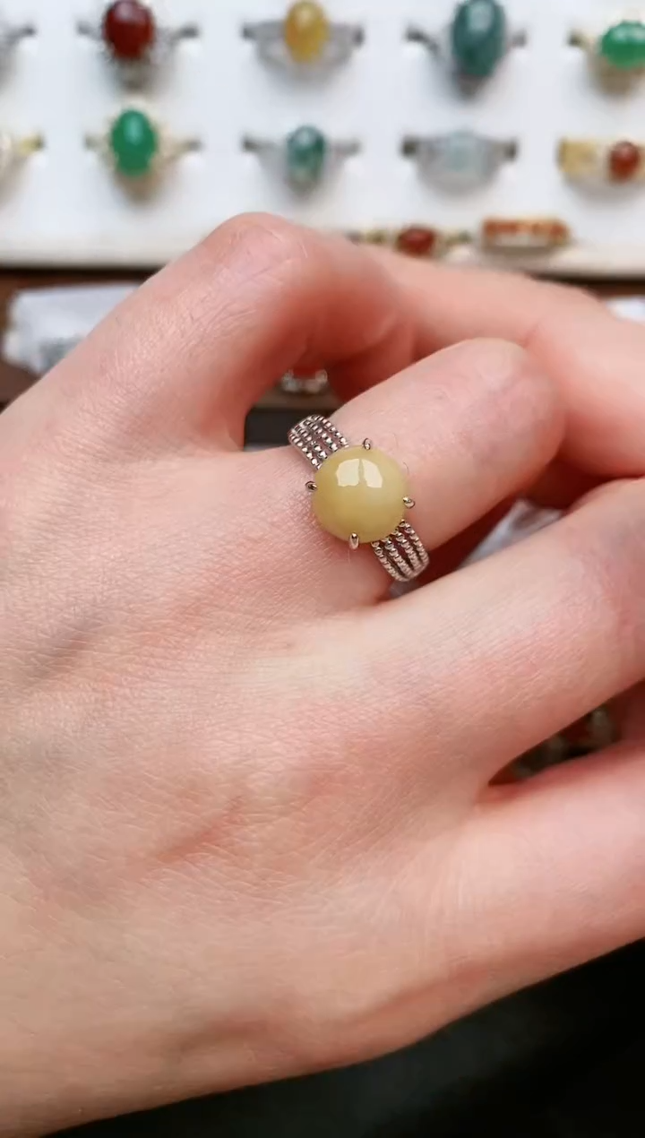 【闪购商品】翡翠戒指银S925镶嵌....