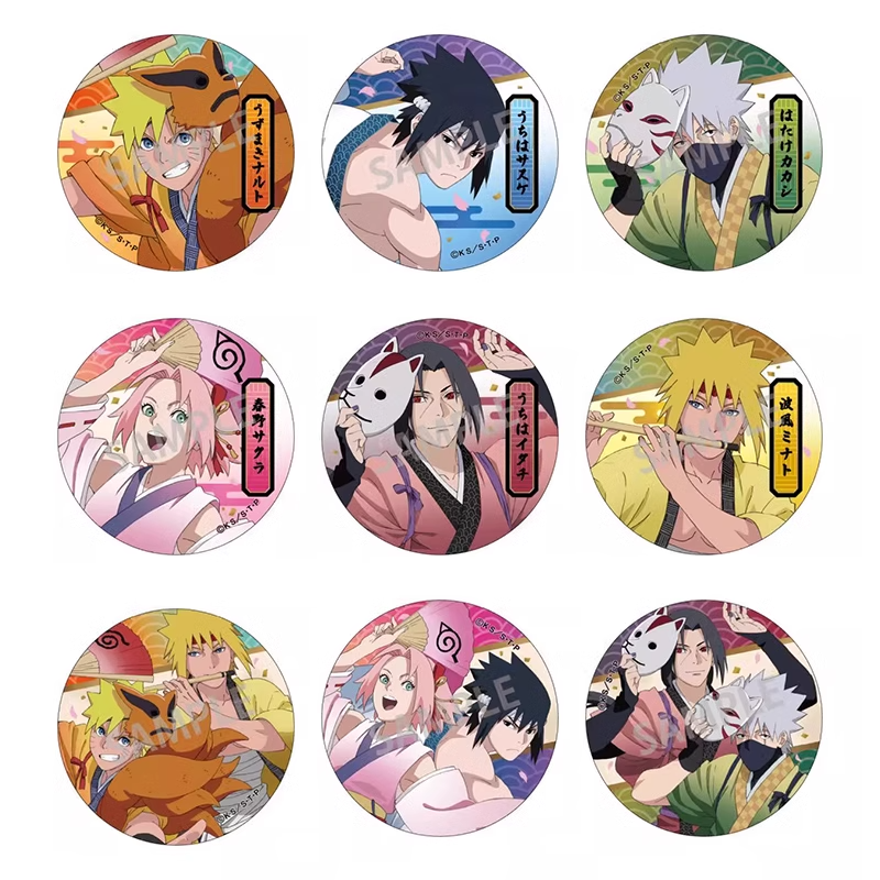 火影忍者跳舞和纸风盲盒徽章吧唧