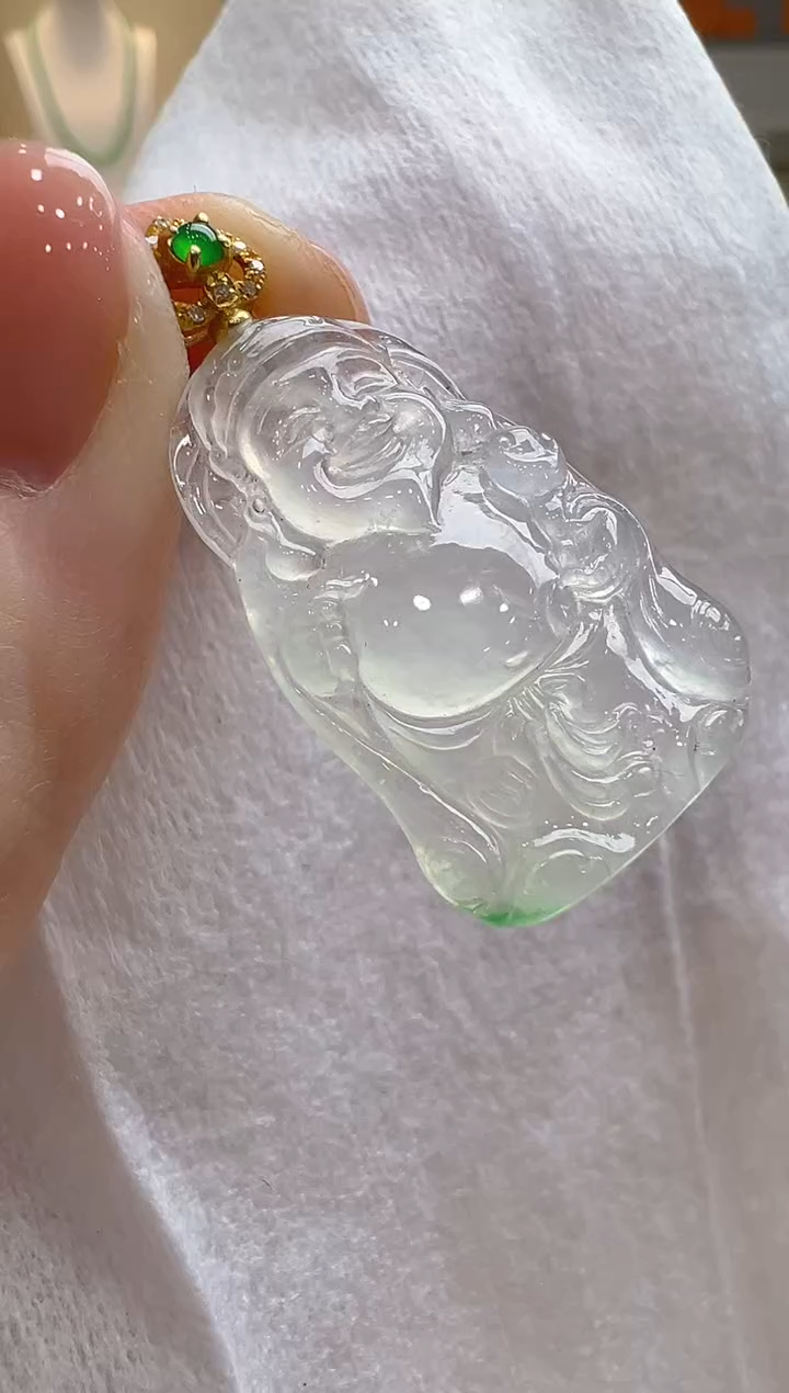 【闪购商品】翡翠吊坠(不含链)18K金镶嵌多样性发货拍一发一