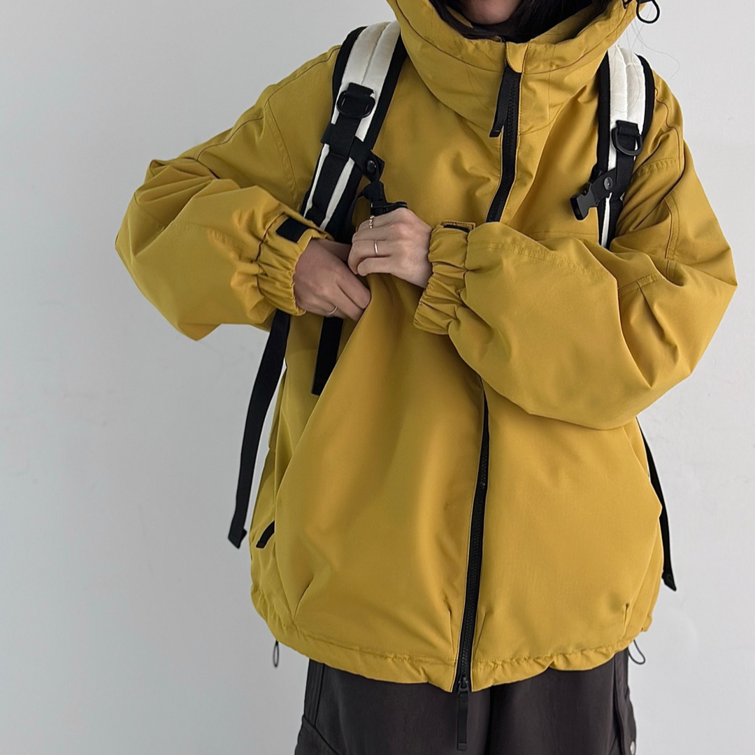 新款气质休闲韩版简约连帽冲锋衣羽绒服YR95165 