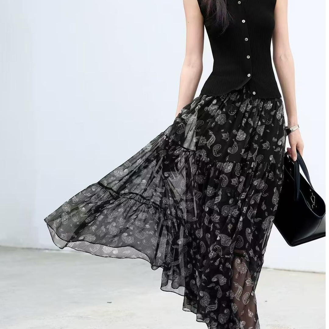 1051显瘦百搭半身裙蟹