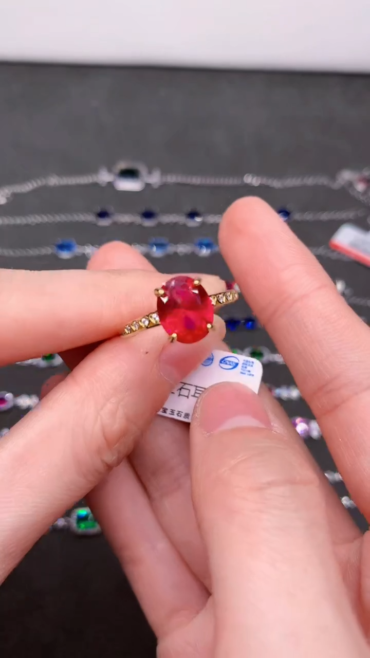 【闪购商品】红宝石戒指银S925镶嵌....