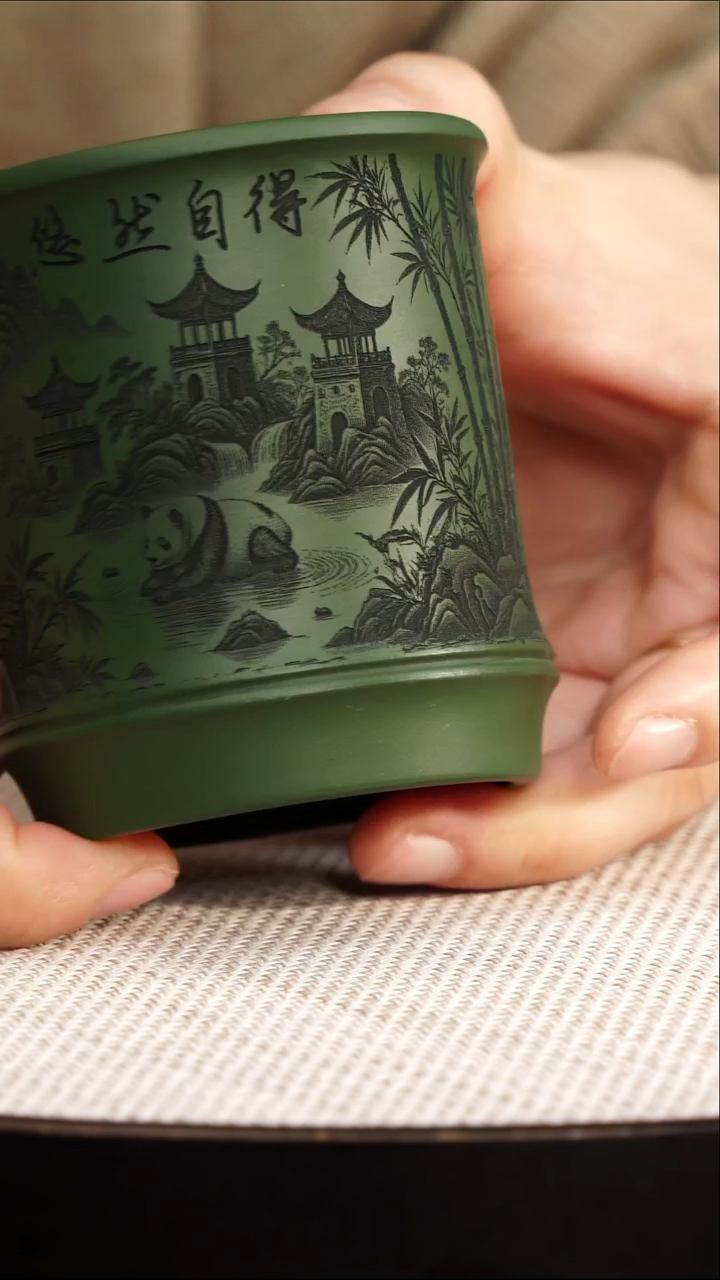 茶壶紫砂宜兴紫砂 竹节杯 苏门达腊青杯 任家娟 84