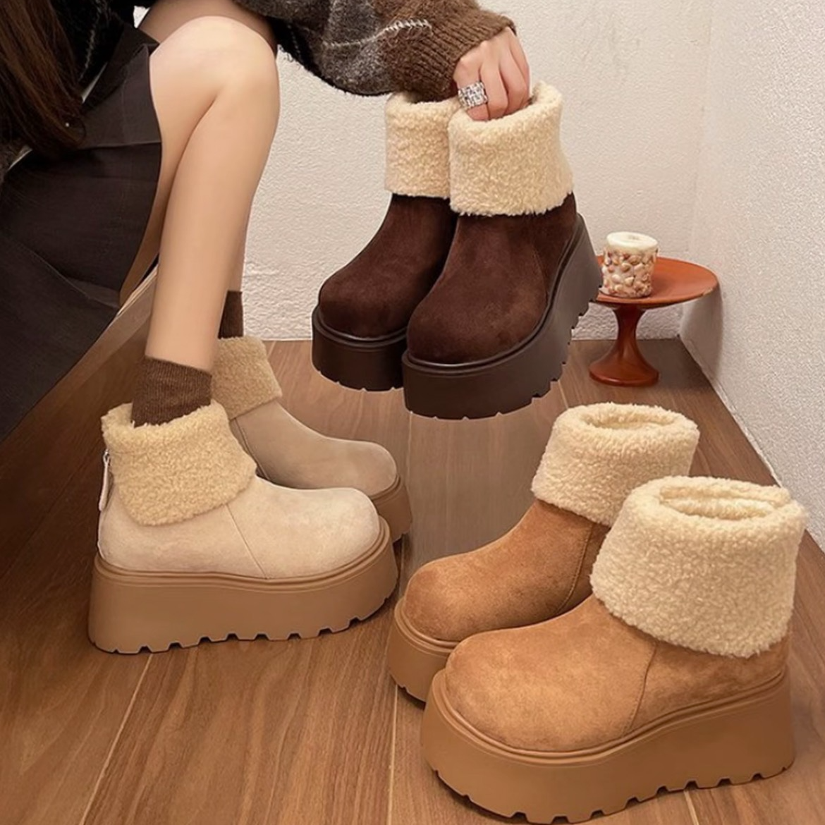 【品牌力荐】现货/7cm！勃肯雪地靴！时尚保暖！