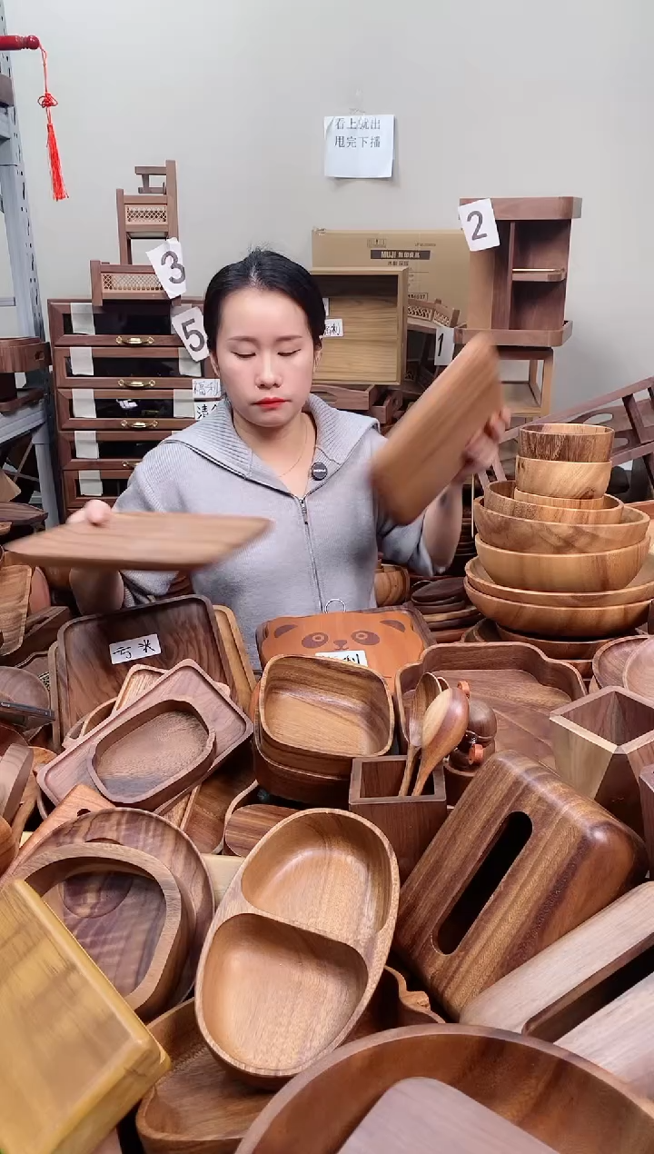 木 南美胡桃木正方盘25*25*2cm  整木  A