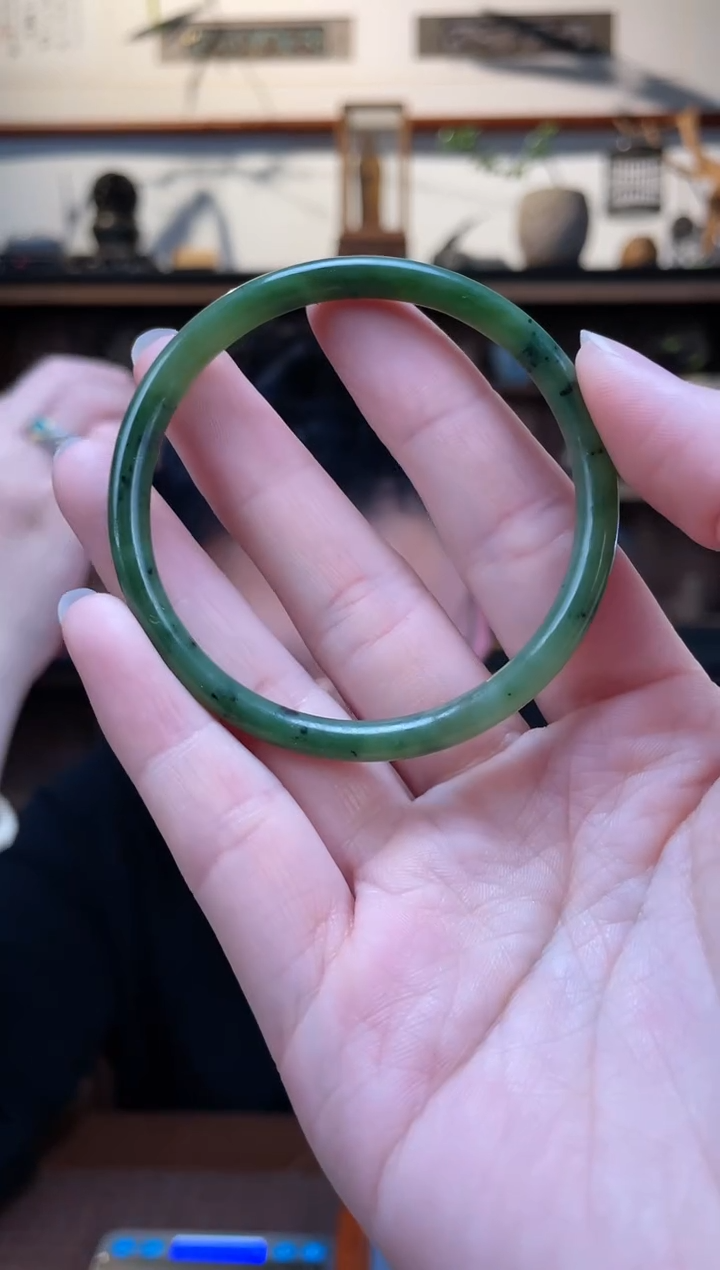 【闪购商品】和田玉手镯未镶嵌53#碧玉手镯YR