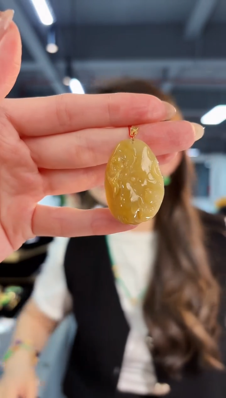 【闪购商品】翡翠颈饰18K金镶嵌缅料A货/支持复检/一件