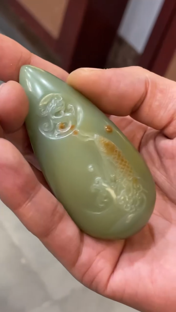 【闪购商品】雅安绿印石原印石一个0150915