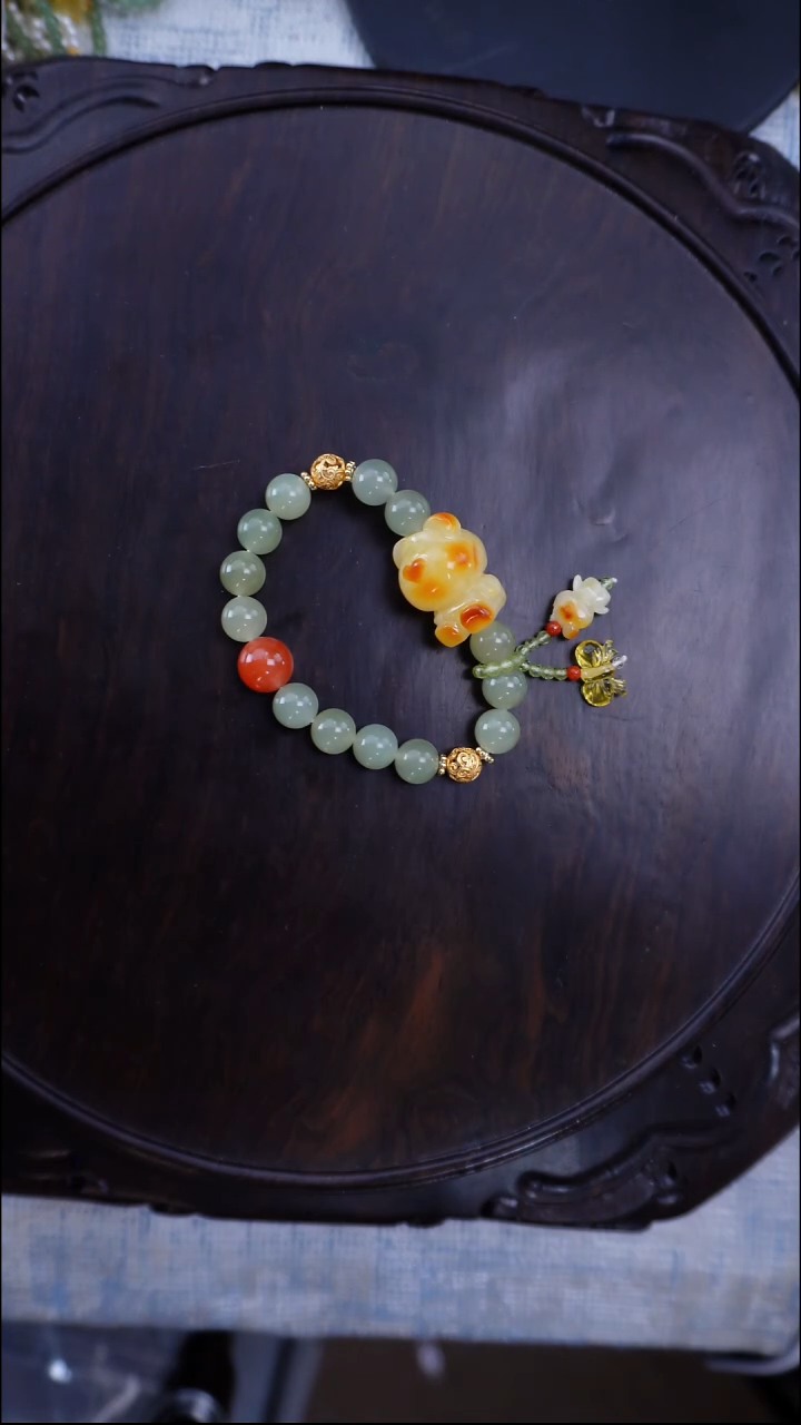 琥珀颈饰未镶嵌多样性发一