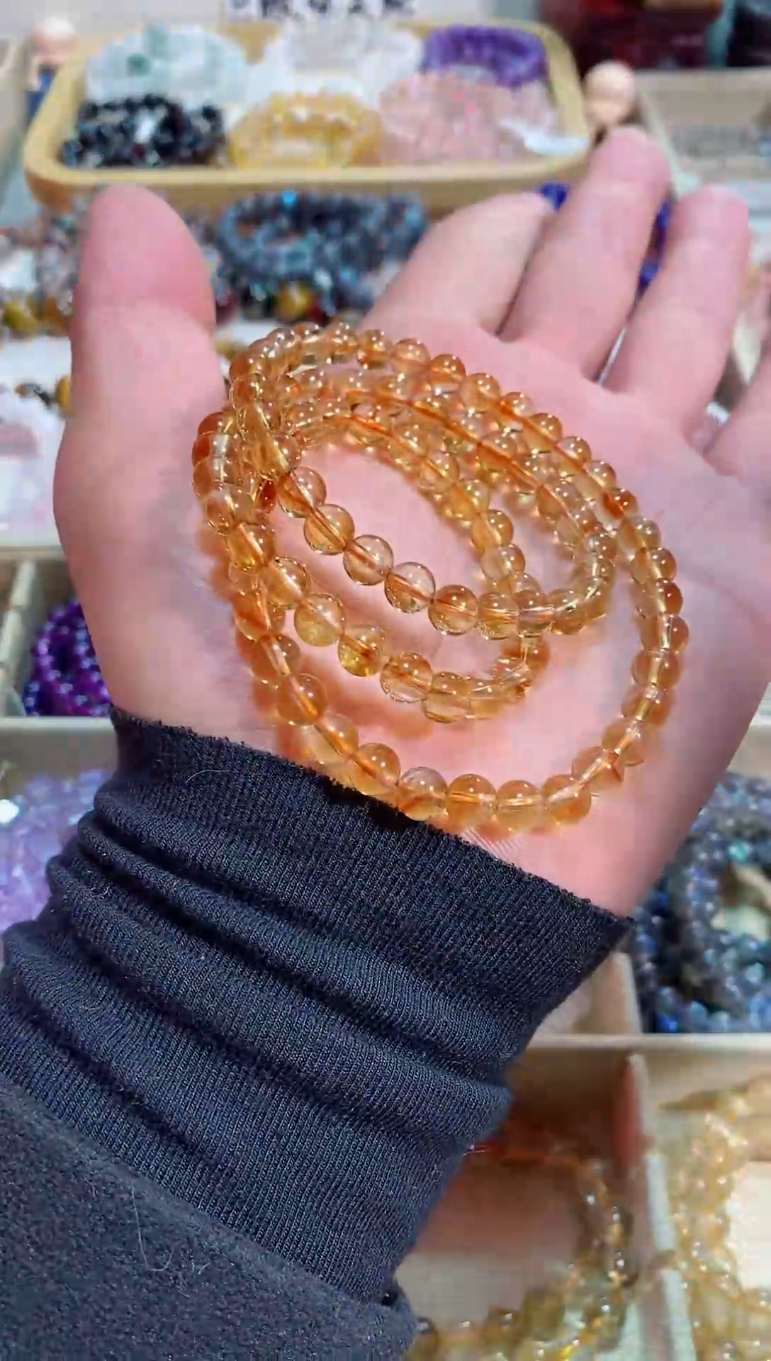 【闪购商品】黄晶手链未镶嵌黄塔晶多圈 (多样性发其一）