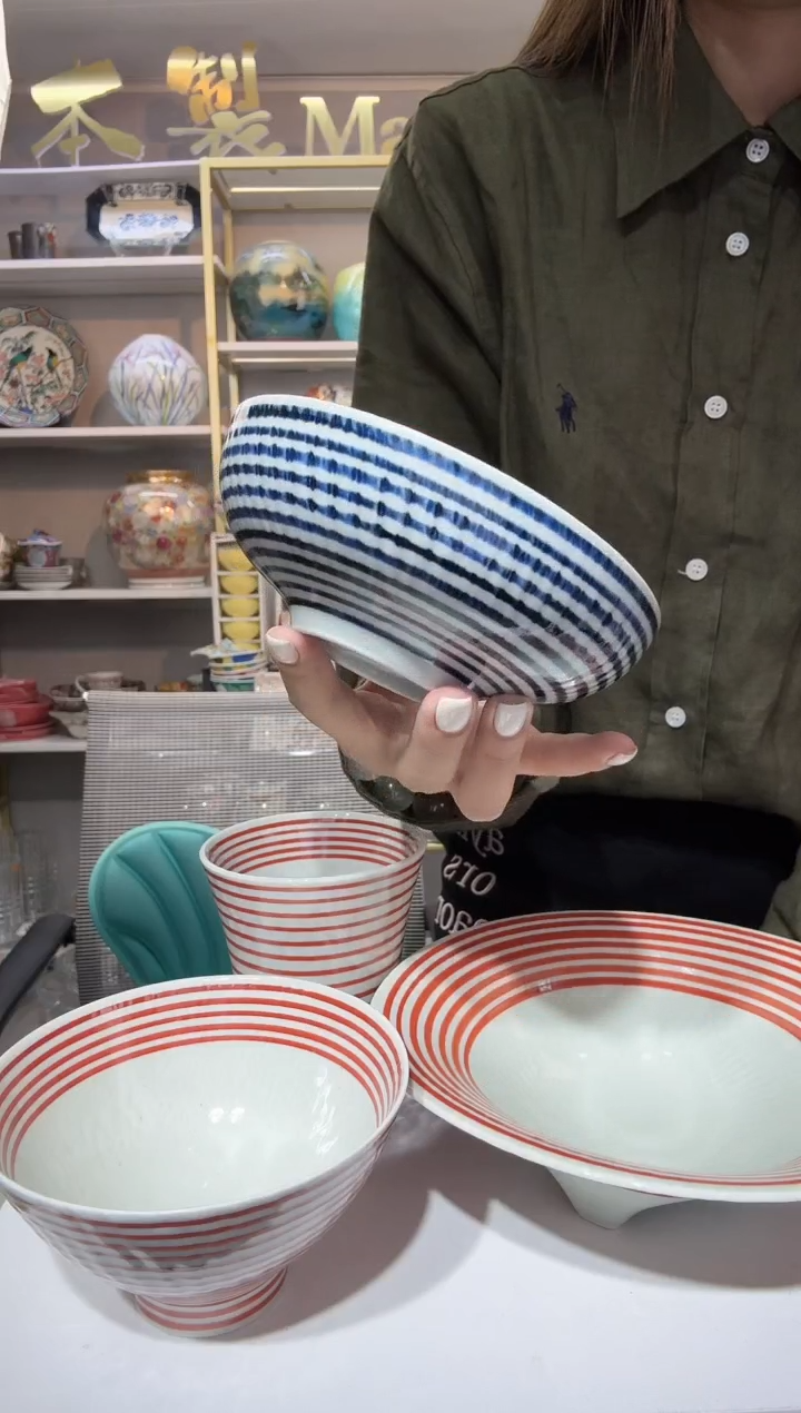 陶瓷和山窑蓝驹小钵13cm aikoma-008