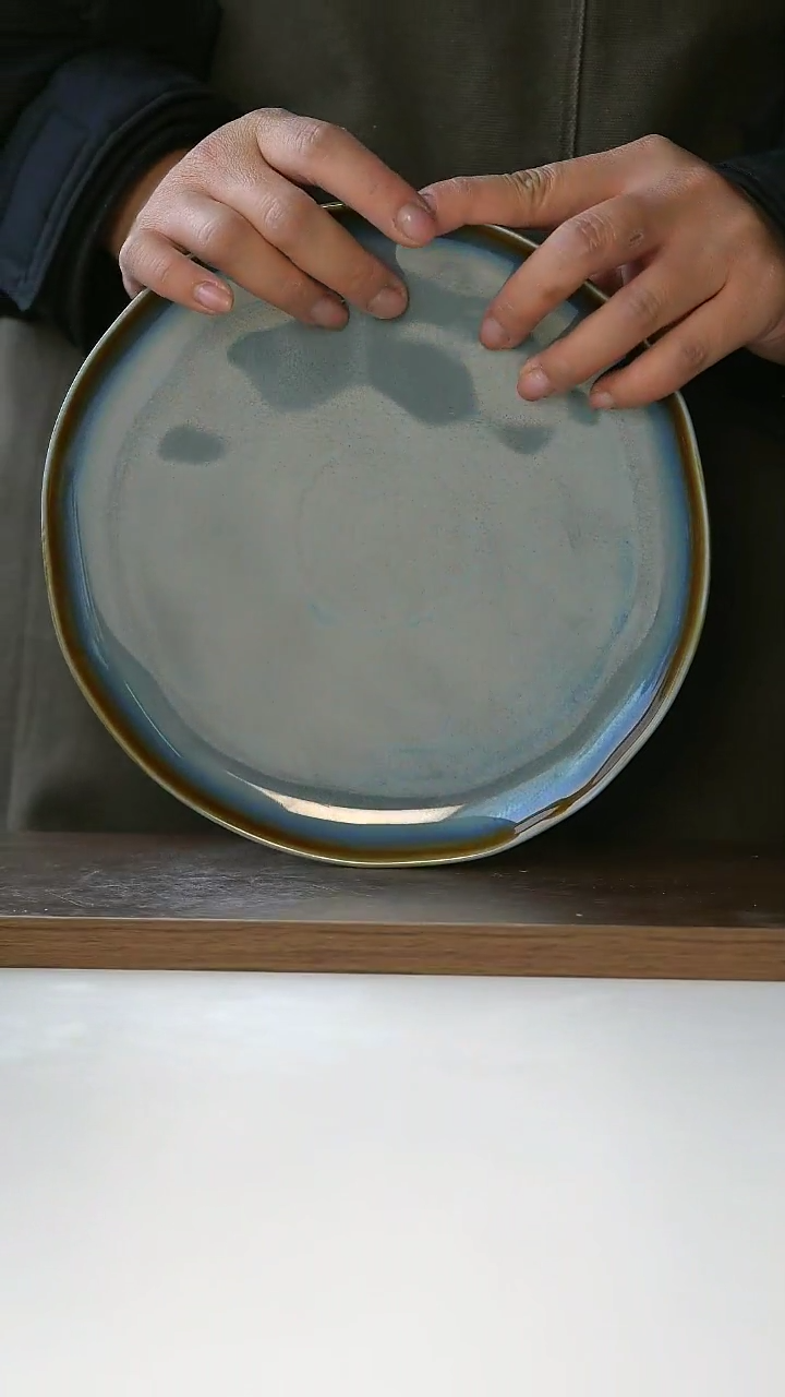 【闪购商品】陶瓷菠萝海窑变早餐盘20cm微瑕@4-2@