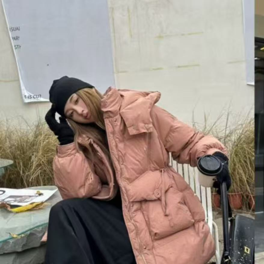 【28882】潮#时尚百搭中长款连帽外套